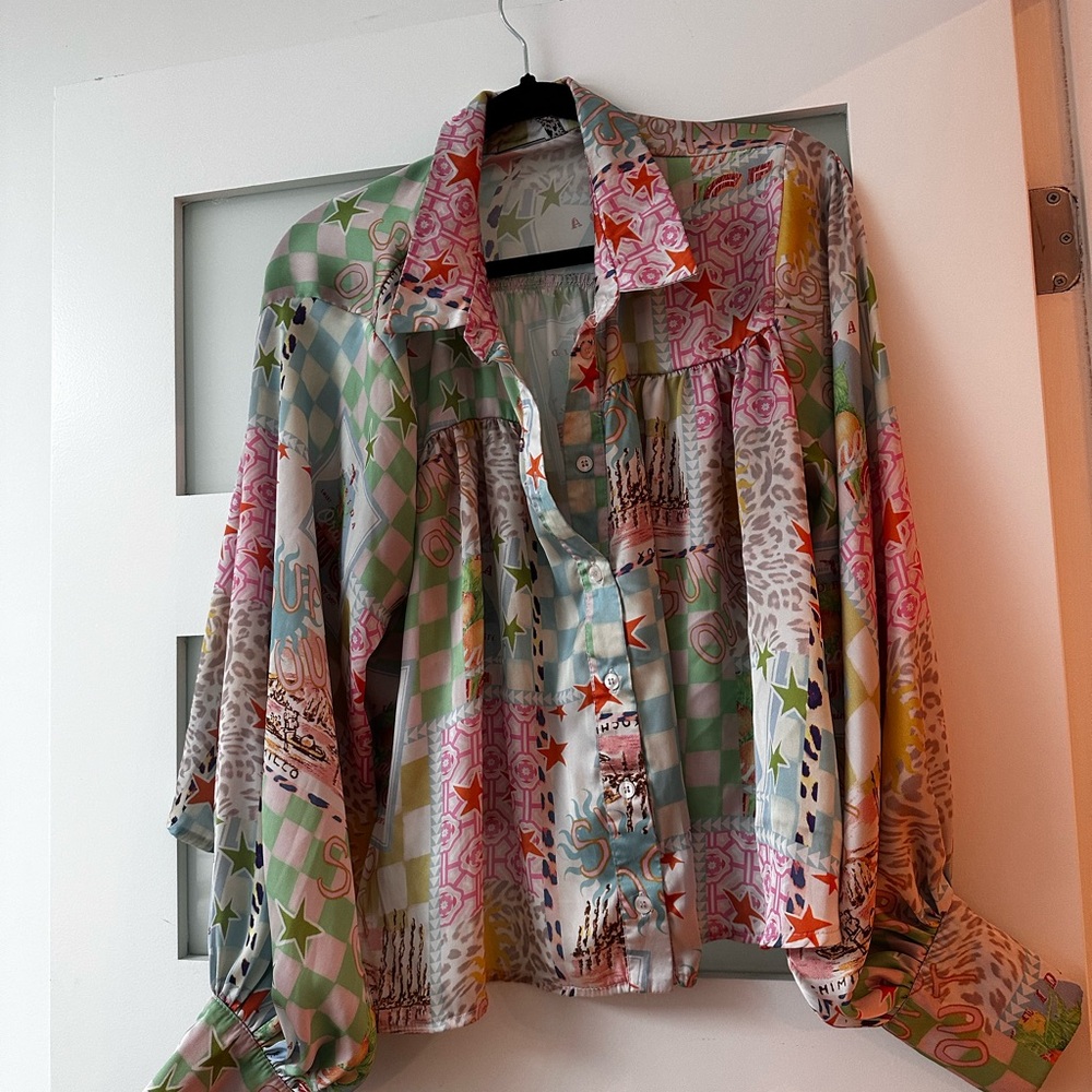 ASOS Multicolour Patterned Women's Blouse - Picture 6 of 7